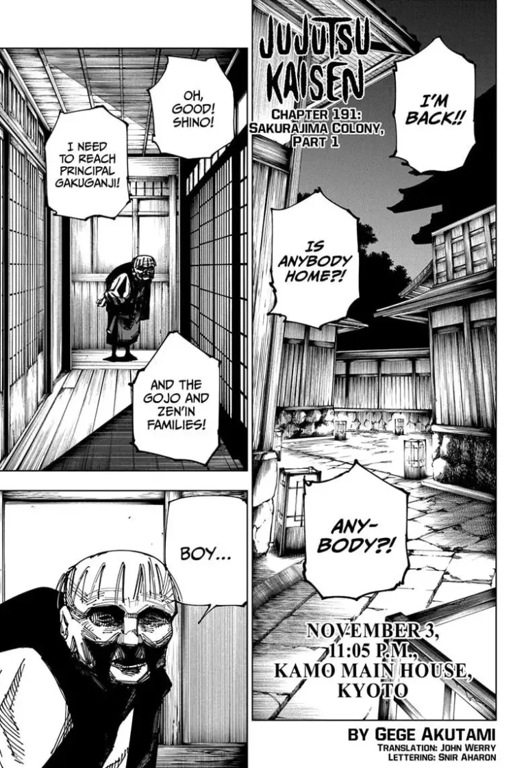 Jujutsu Kaisen Chapter 191